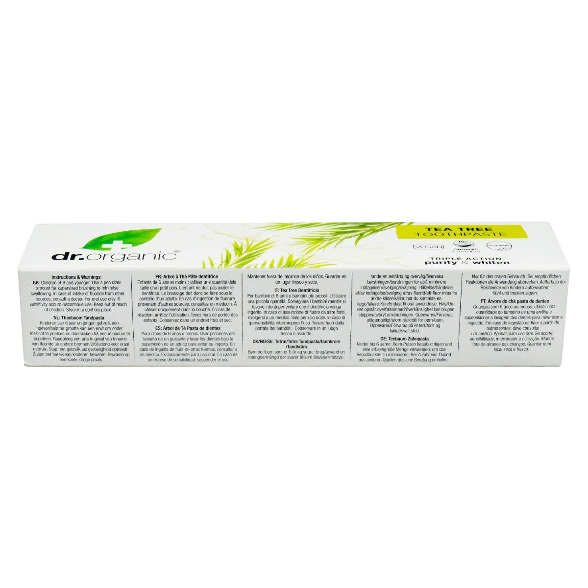 Dr. Organic Tea Tree Purifying Toothpaste, 100 ml, Pack of 1 Dr. Organic Tea Tree Purifying Toothpaste, 100 ml, Pack of 1