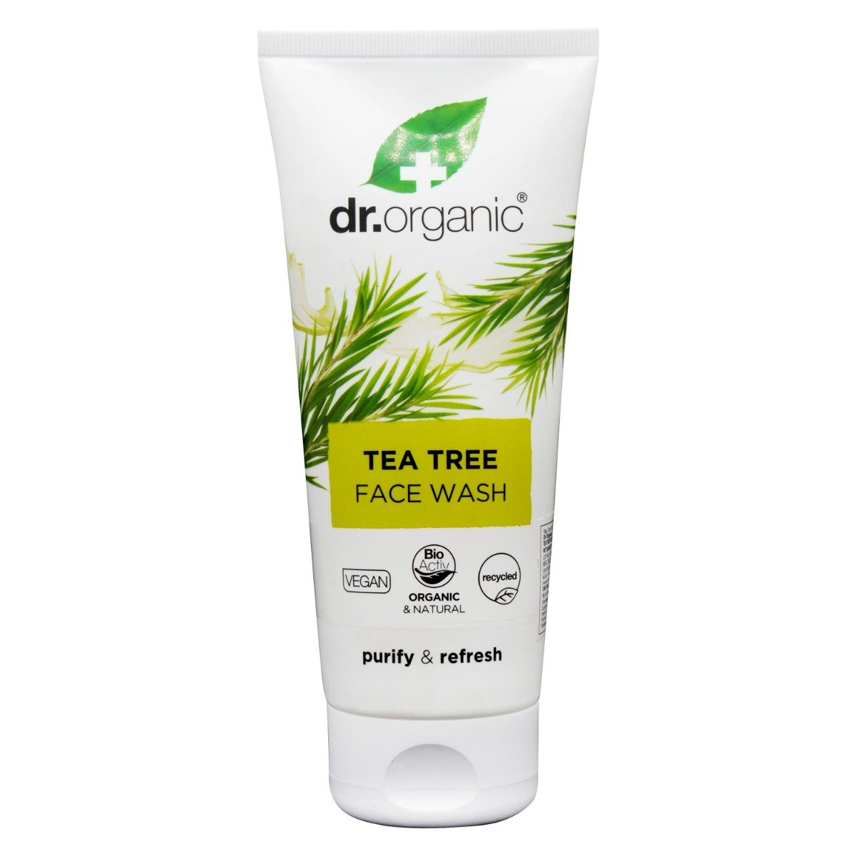 Dr. Organic Tea Tree Face Wash 200 ml | Organic Tea Tree | Deep Face Cleansing | Purifes & Refresh Skin | For Oily, Combination & Blemish Prone Skin, Pack of 1 Dr. Organic Tea Tree Face Wash 200 ml | Organic Tea Tree | Deep Face Cleansing | Purifes & Refresh Skin | For Oily, Combination & Blemish Prone Skin, Pack of 1