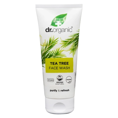 Dr. Organic Tea Tree Face Wash 200 ml | Organic Tea Tree | Deep Face Cleansing | Purifes &amp; Refresh Skin | For Oily, Combination &amp; Blemish Prone Skin, Pack of 1