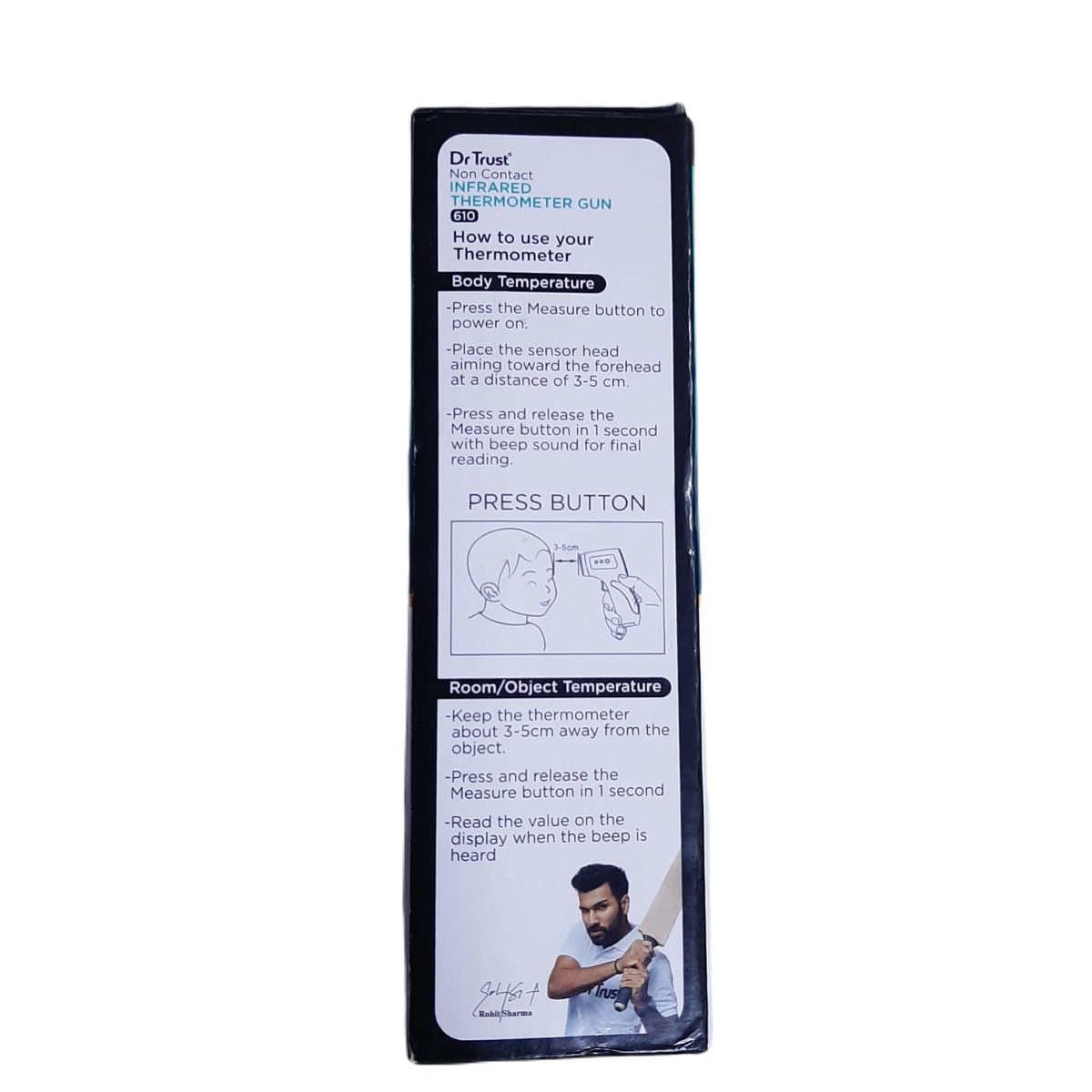 Dr Trust (USA) Clinical Digital Non Contact Infrared Forehead Thermometer Gun-610 (Blue), 1 Count, Pack of 1 Dr Trust (USA) Clinical Digital Non Contact Infrared Forehead Thermometer Gun-610 (Blue), 1 Count, Pack of 1