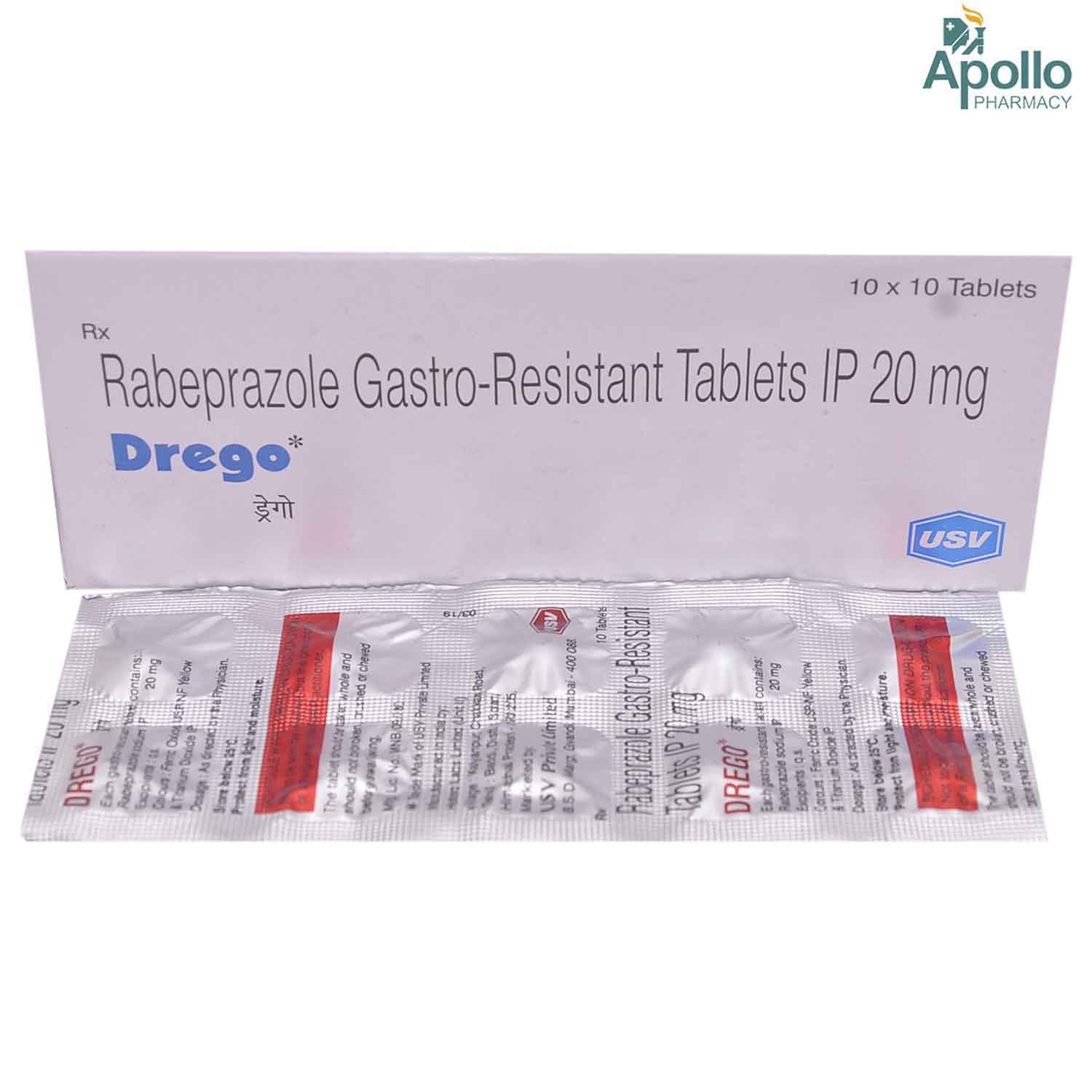 Drego Tablet 10's, Pack of 10 TABLETS Drego Tablet 10's, Pack of 10 TABLETS