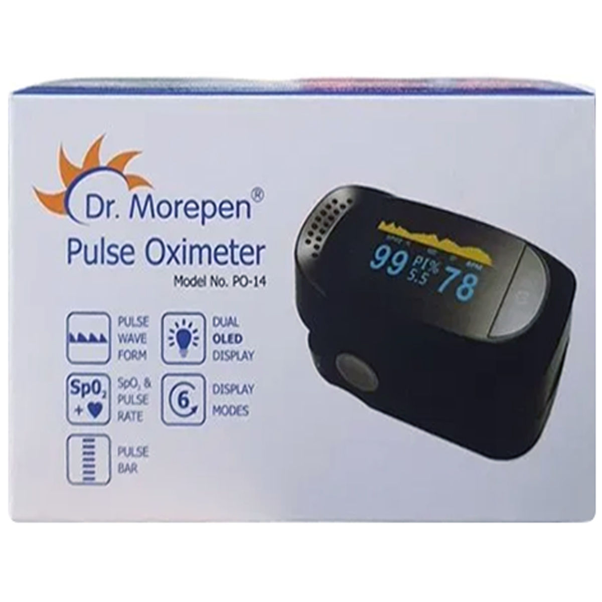 Dr Morepen Pulse Oximeter Black PO14, 1 Count Uses, Benefits, Price