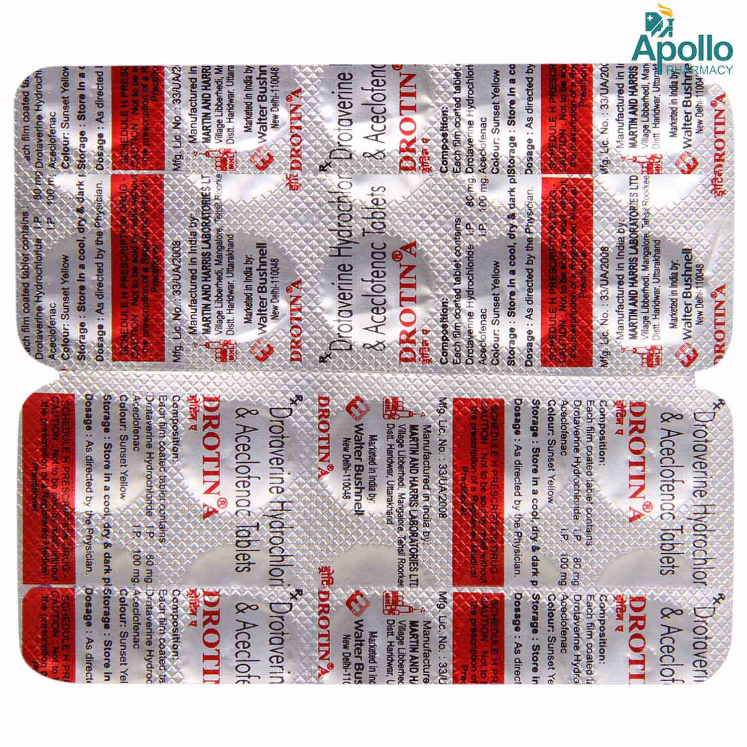 Drotin A Tablet | Uses, Side Effects, Price | Apollo Pharmacy