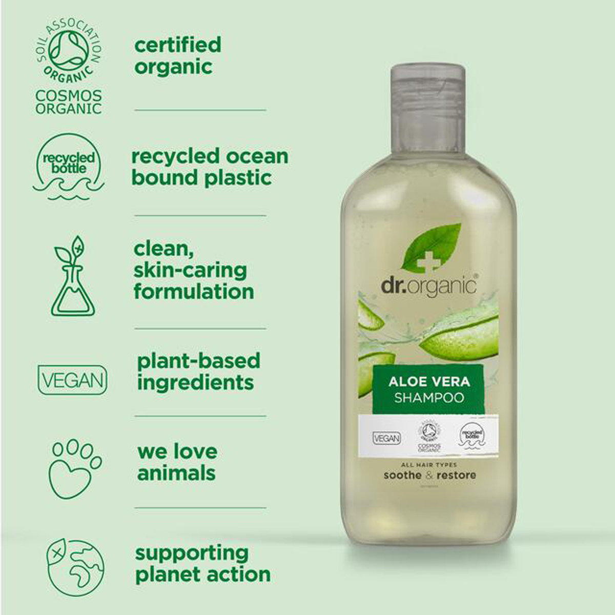 Dr. Organic Aloe Vera Shampoo, 265 ml, Pack of 1 Dr. Organic Aloe Vera Shampoo, 265 ml, Pack of 1