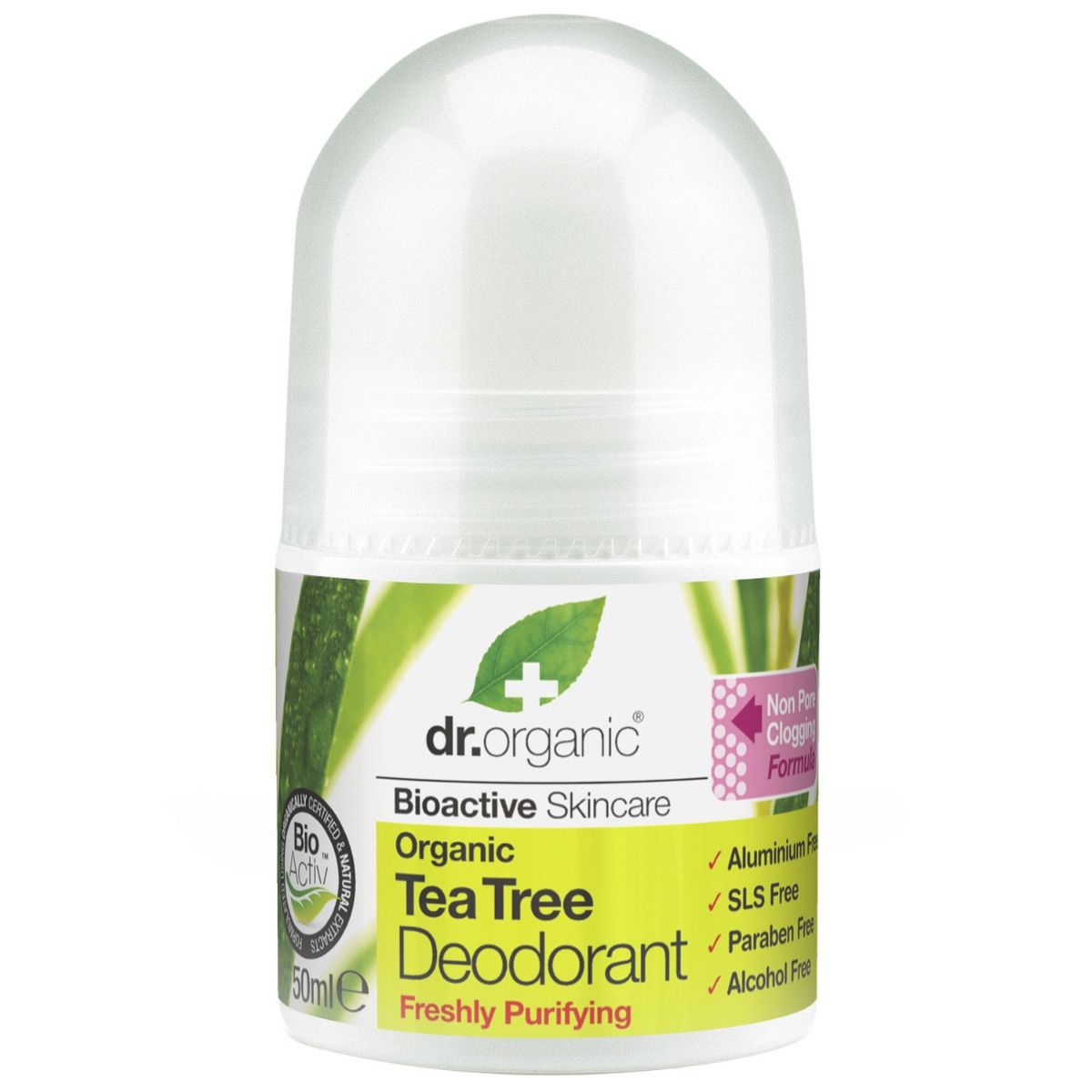 dr.organic Tea Tree Deodorant Roll-On, 50 ml Price, Uses, Effects, - Apollo Pharmacy