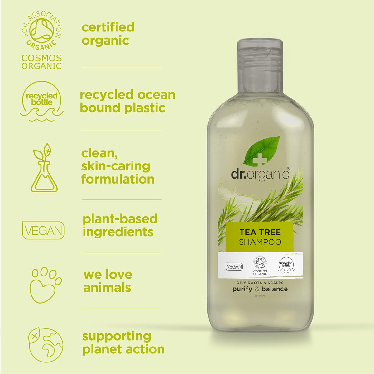 Dr. Organic Tea Tree Shampoo, 265 ml, Pack of 1 Dr. Organic Tea Tree Shampoo, 265 ml, Pack of 1