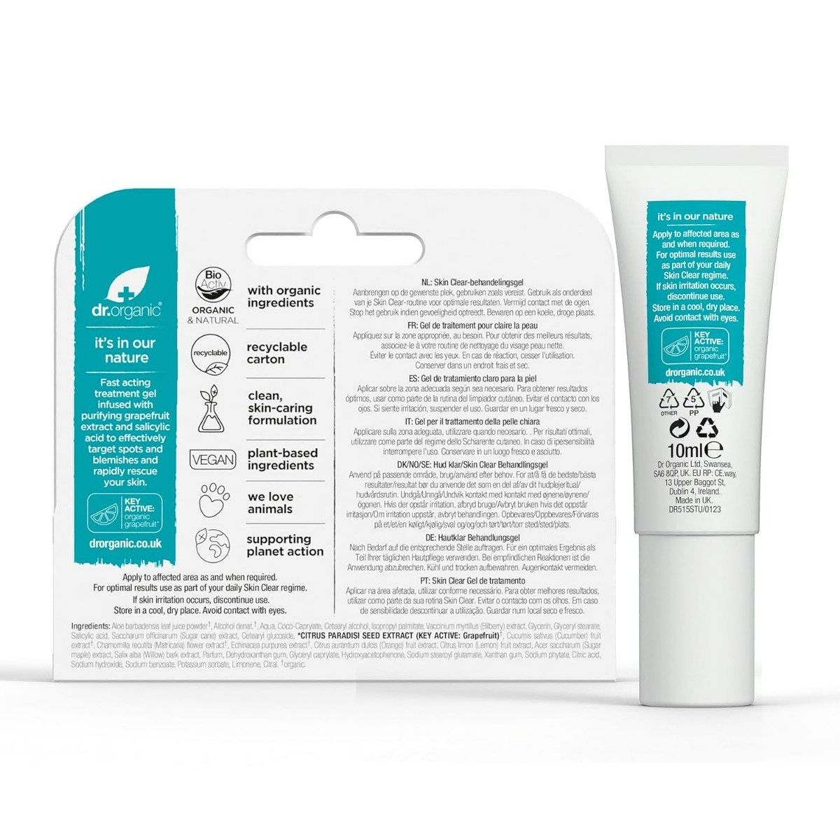 Dr Organic Skin Clear Treatment Gel, 10 ml, Pack of 1 Dr Organic Skin Clear Treatment Gel, 10 ml, Pack of 1