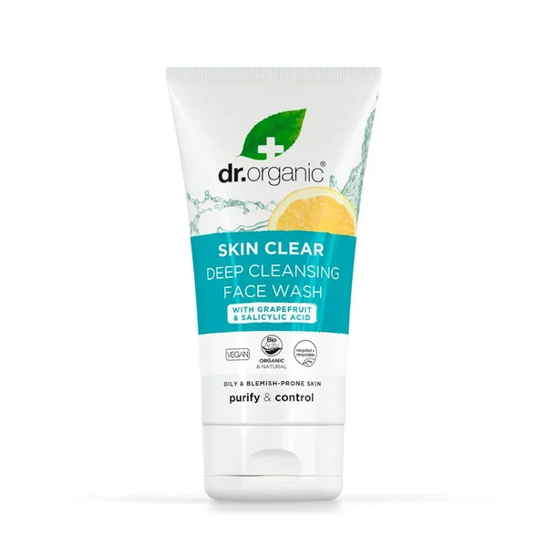 Dr.Organic Skin Clear Deep Pore Cleansing Face Wash, 125 ml