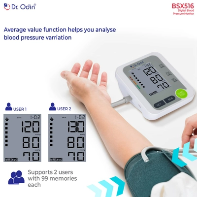 Dr. Odin Fully Automatic Digital Blood Pressure Monitor Black BSX516, 1 Count, Pack of 1