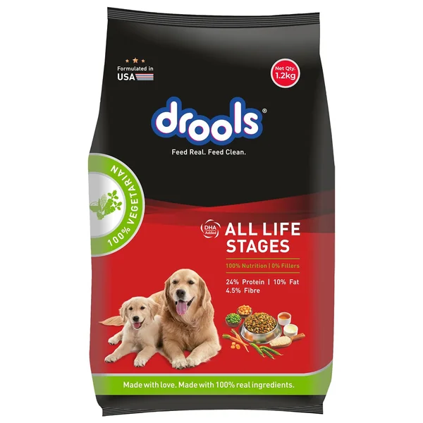 Drools All Life Stages 100% Vegetable, 1.2 kg