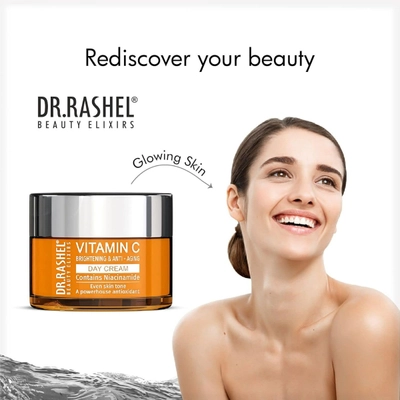 Dr. Rashel Vitamin C Brightening &amp; Anti-Aging Day Cream, 50 gm, Pack of 1