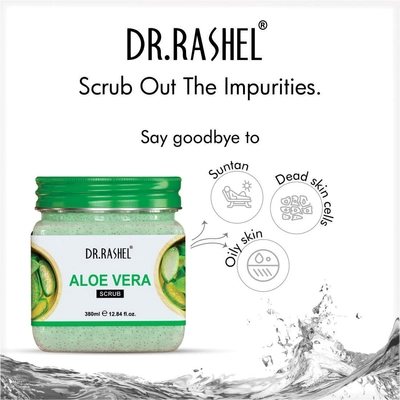 Dr.Rashel Aloe Vera Scrub for Face &amp; Body, 380 ml, Pack of 1