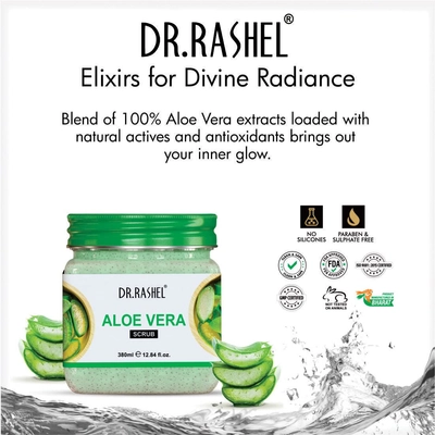 Dr.Rashel Aloe Vera Scrub for Face &amp; Body, 380 ml, Pack of 1