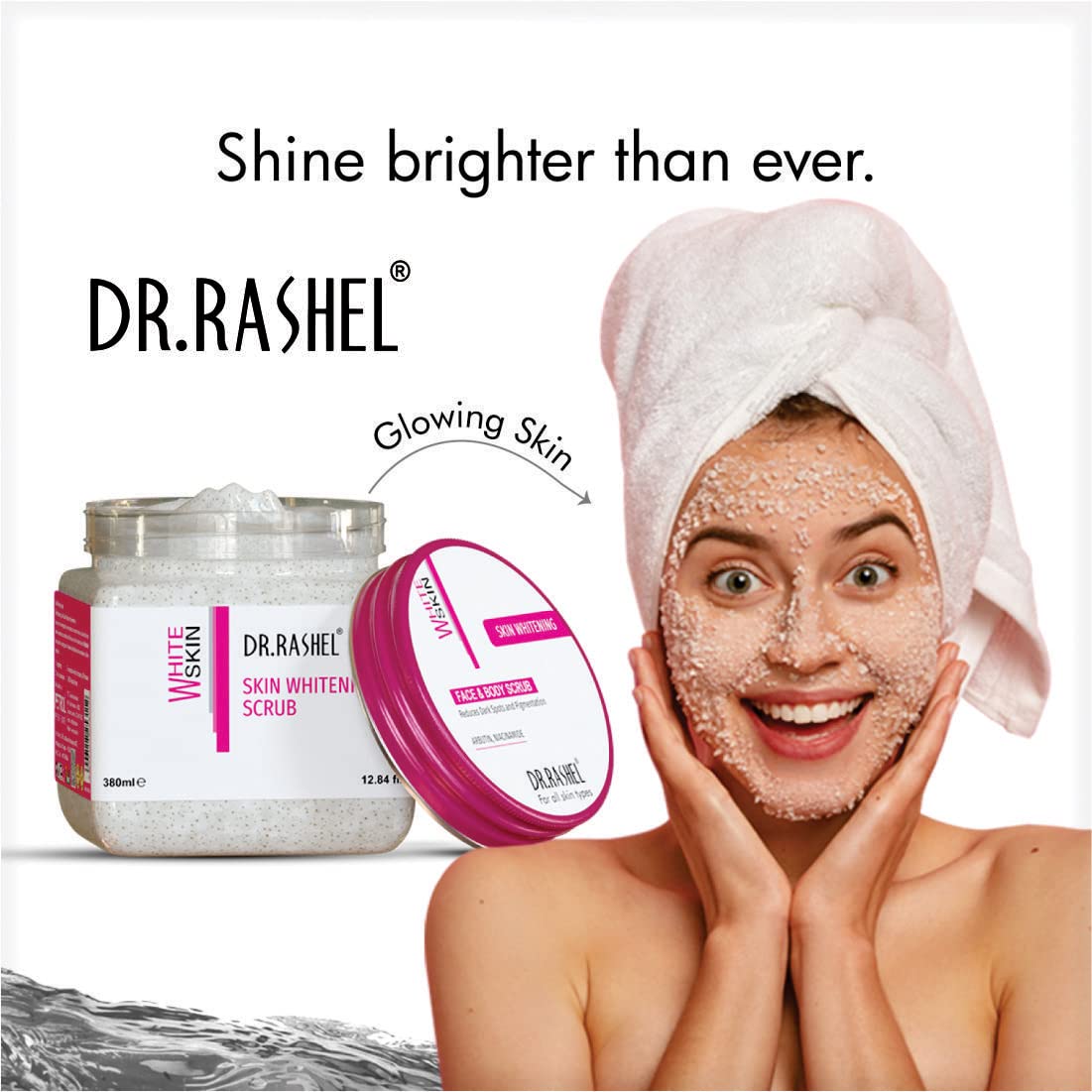 Dr.Rashel White Skin Face Scrub for Skin Whitening, 380 ml, Pack of 1 Dr.Rashel White Skin Face Scrub for Skin Whitening, 380 ml, Pack of 1
