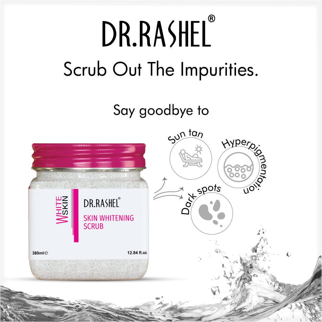 Dr.Rashel White Skin Face Scrub for Skin Whitening, 380 ml, Pack of 1 Dr.Rashel White Skin Face Scrub for Skin Whitening, 380 ml, Pack of 1