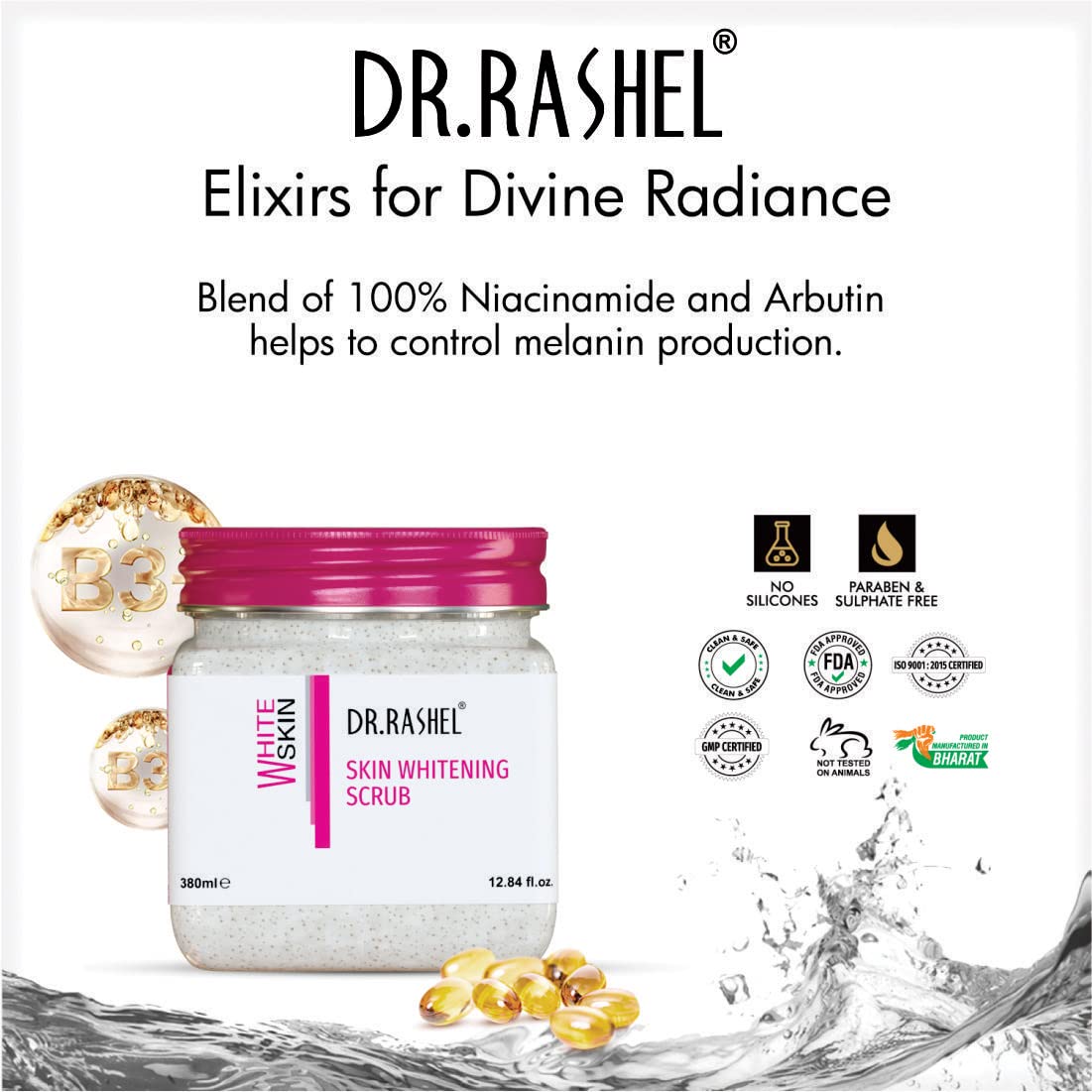 Dr.Rashel White Skin Face Scrub for Skin Whitening, 380 ml, Pack of 1 Dr.Rashel White Skin Face Scrub for Skin Whitening, 380 ml, Pack of 1
