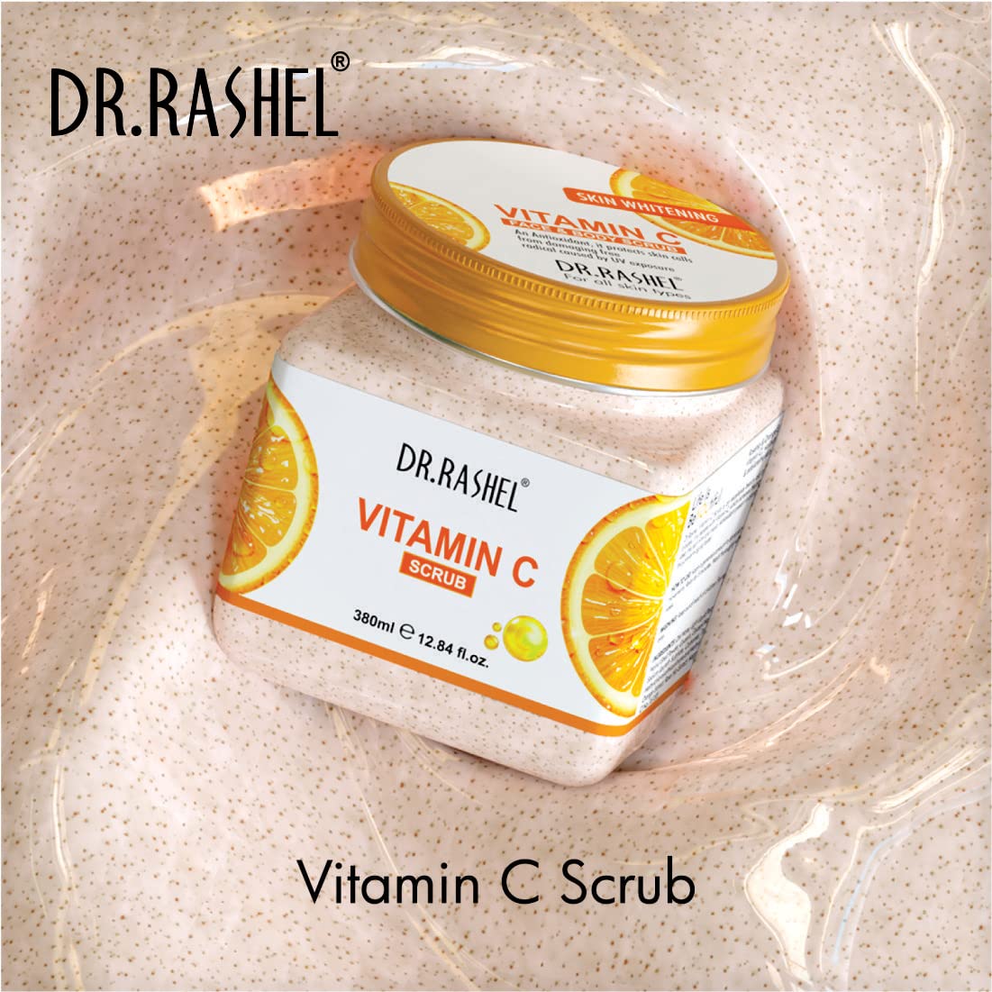 Dr.Rashel Vitamin C Scrub for Face & Body, 380 ml, Pack of 1 Dr.Rashel Vitamin C Scrub for Face & Body, 380 ml, Pack of 1
