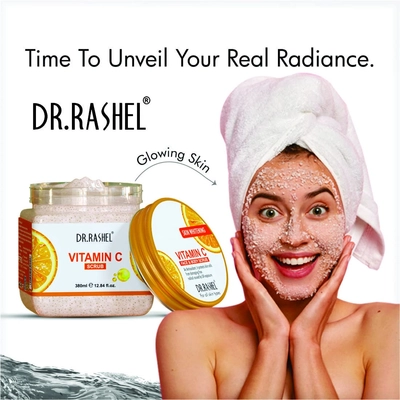 Dr.Rashel Vitamin C Scrub for Face &amp; Body, 380 ml, Pack of 1