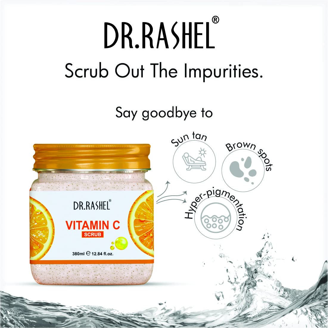 Dr.Rashel Vitamin C Scrub for Face & Body, 380 ml, Pack of 1 Dr.Rashel Vitamin C Scrub for Face & Body, 380 ml, Pack of 1