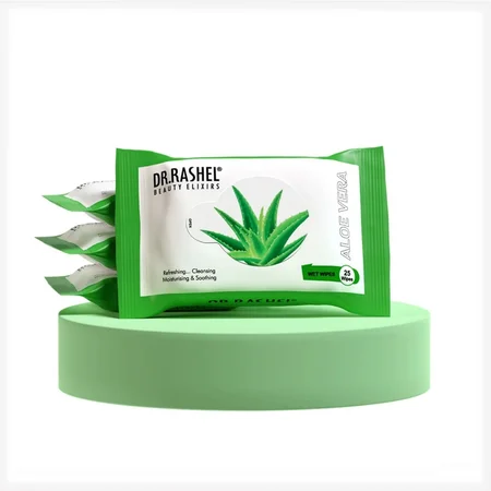 Dr.Rashel Aloe Vera Wet Wipes, 25 Count