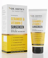 Dr. Sheth's Ceramide &amp; Vitamin C SPF 50+ Sunscreen Cream, 50 gm, Pack of 1