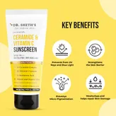 Dr. Sheth's Ceramide &amp; Vitamin C SPF 50+ Sunscreen Cream, 50 gm, Pack of 1