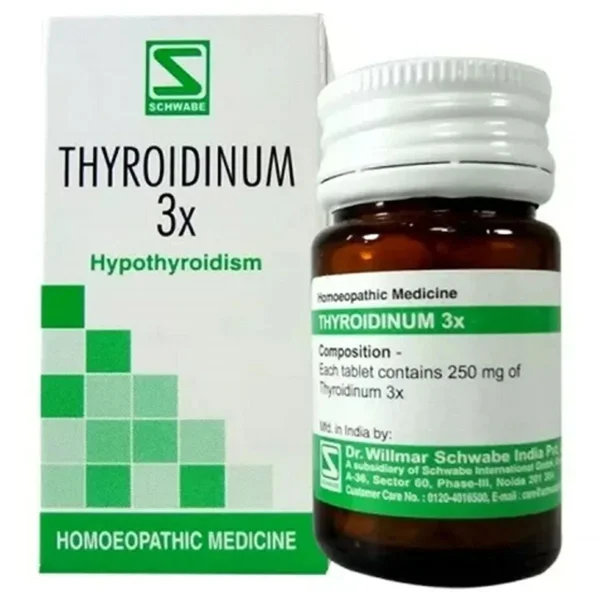 Dr.Willmar Schwabe Thyroidinum 3X Tablets, 20 gm, Pack of 1
