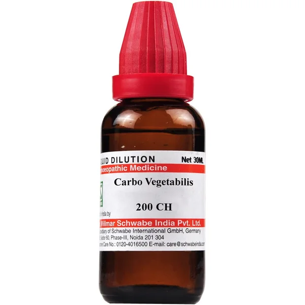Dr.Willmar Schwabe Carbo Vegetabilis 200 CH Dilution, 30 ml, Pack of 1