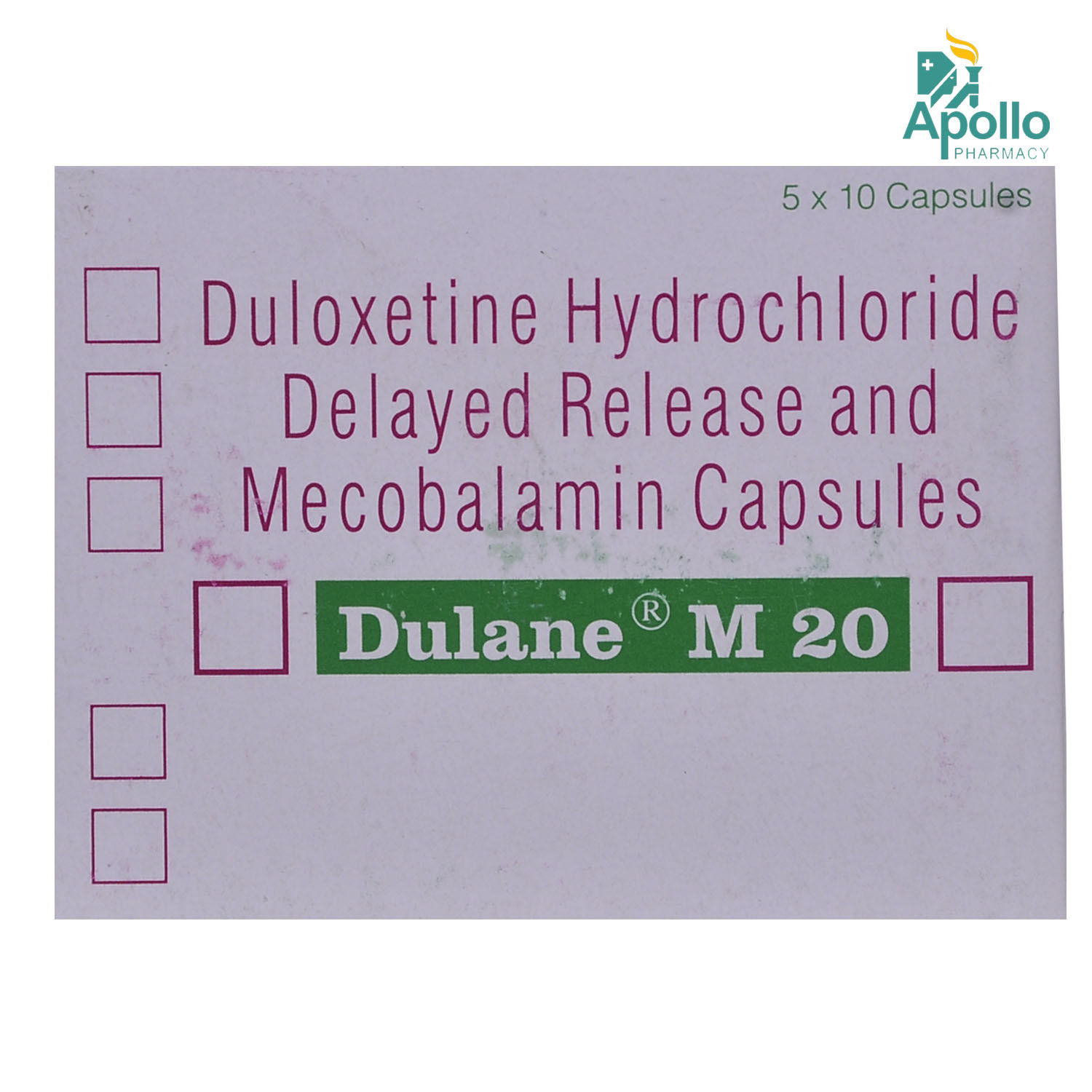 Dulane M 20 Capsule 10's, Pack of 10 CAPSULES