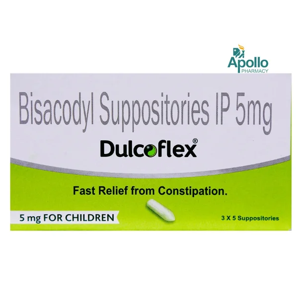 Dulcoflex 5mg Suppository for Children 5's, Pack of 5 SUPPOSITORYS