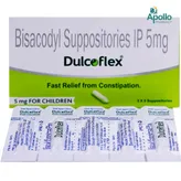 Dulcoflex 5mg Suppository for Children 5's, Pack of 5 SUPPOSITORYS
