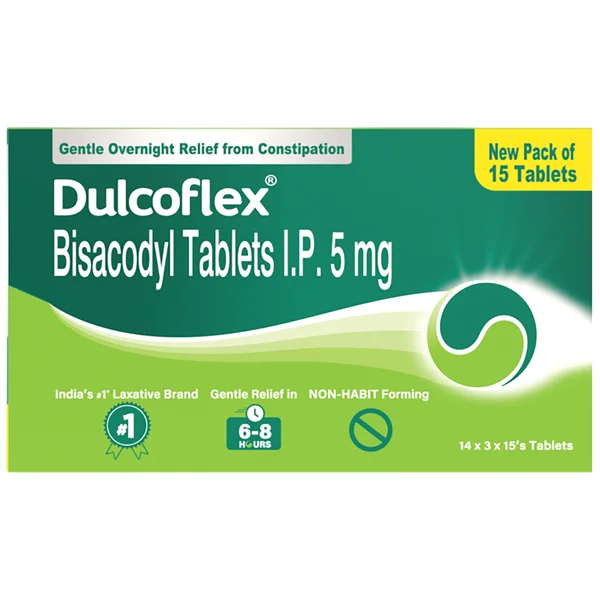 Dulcoflex 5 mg Tablet 15's, Pack of 15