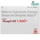 Duopil HS 1 mg/850 mg Tablet 10's, Pack of 10 TabletS