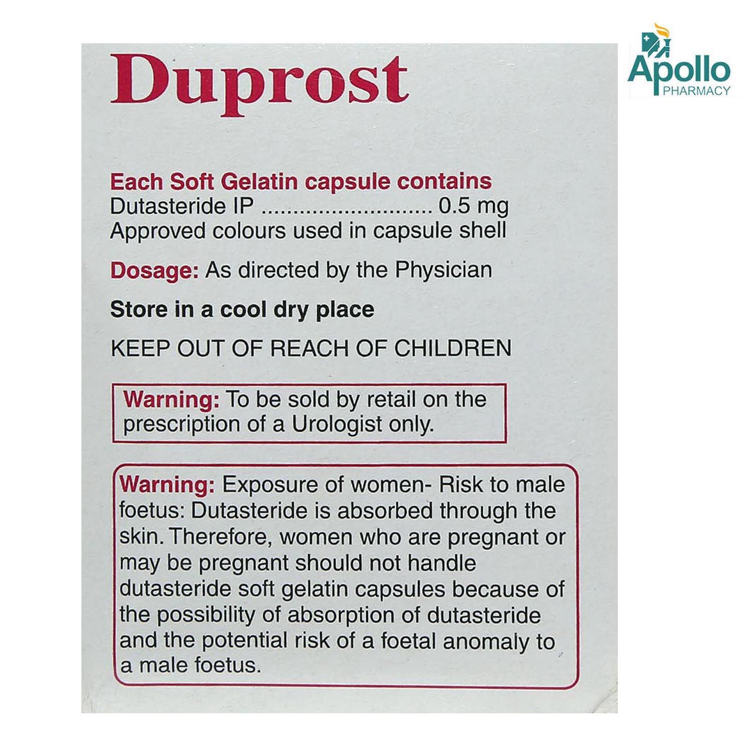 Duprost Capsule 10's, Pack of 10 CAPSULES