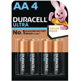 Duracell Ultra Alkaline AA Batteries, 4 Count, Pack of 1