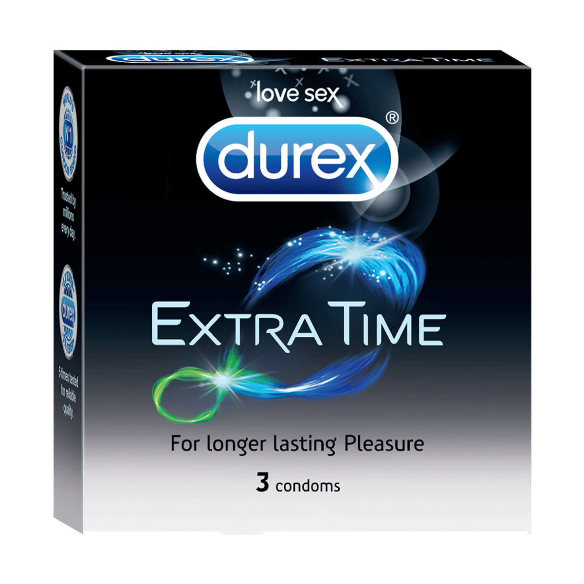 Durex Extra Time Condoms, 3 Count, Pack of 1 Durex Extra Time Condoms, 3 Count, Pack of 1