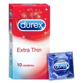 Durex Extra Thin Condoms, 10 Count, Pack of 1