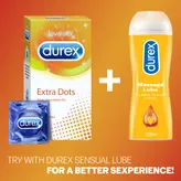 Durex Extra Dots Condoms, 10 Count, Pack of 1
