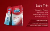 Durex Extra Thin Condoms, 3 Count, Pack of 1