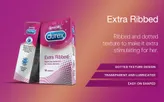 Durex Extra Ribbed Condoms, 10 Count, Pack of 1