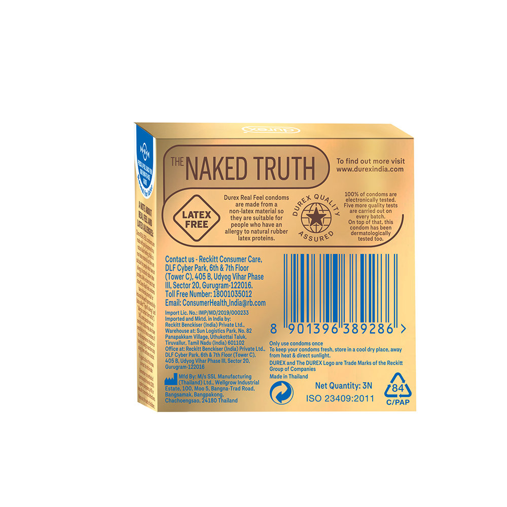 Durex Real Feel Condoms, 3 Count, Pack of 1 Durex Real Feel Condoms, 3 Count, Pack of 1