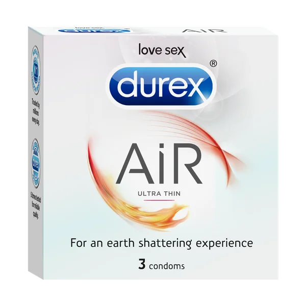 Durex Air Ultra Thin Condoms, 3 Count, Pack of 1