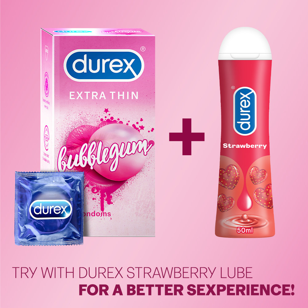 Durex Extra Thin Bubblegum Condoms, 12 Count, Pack of 1 Durex Extra Thin Bubblegum Condoms, 12 Count, Pack of 1