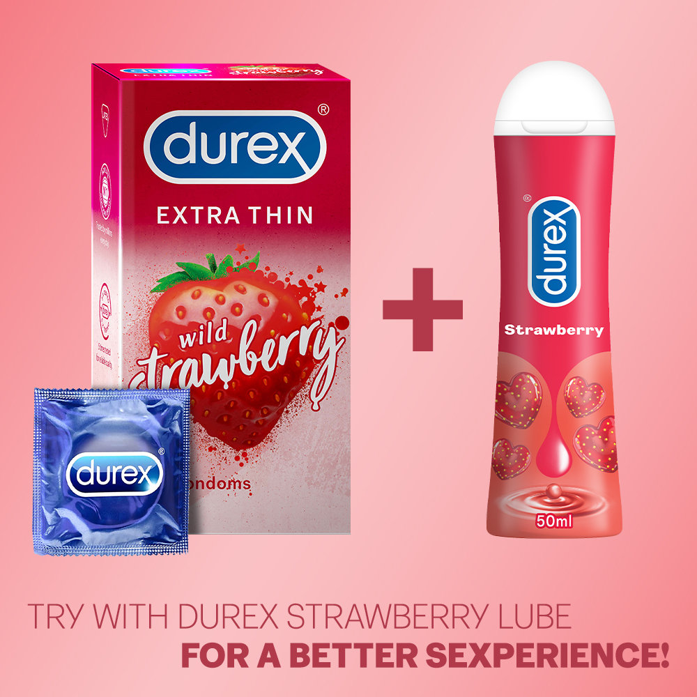 Durex Wild Strawberry Flavour Condoms, 12 Count, Pack of 1 Durex Wild Strawberry Flavour Condoms, 12 Count, Pack of 1