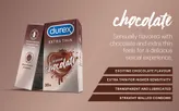 Durex Extra Thin Intense Chocolate Flavour Condoms, 10 Count, Pack of 1