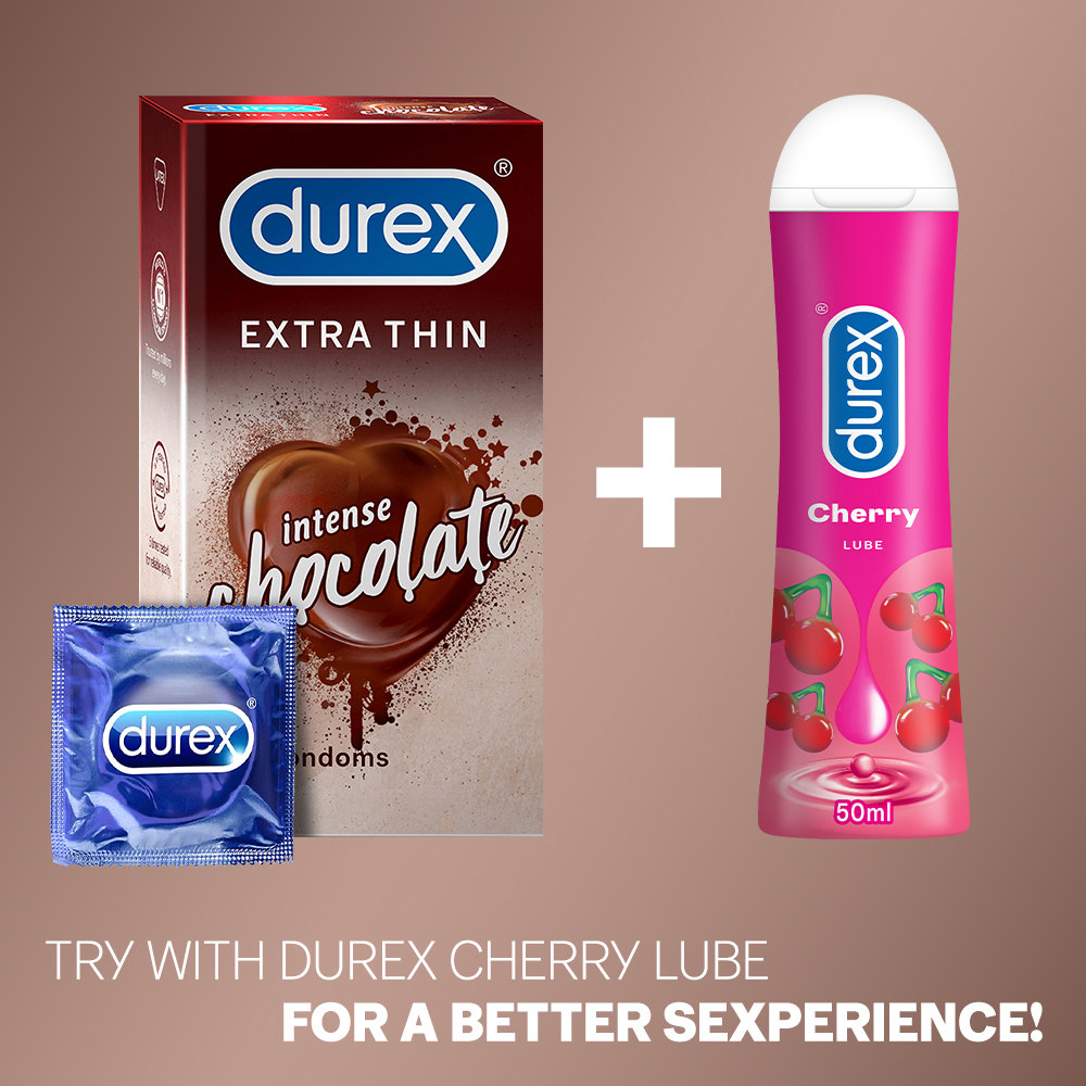 Durex Extra Thin Intense Chocolate Flavour Condoms, 12 Count, Pack of 1 Durex Extra Thin Intense Chocolate Flavour Condoms, 12 Count, Pack of 1