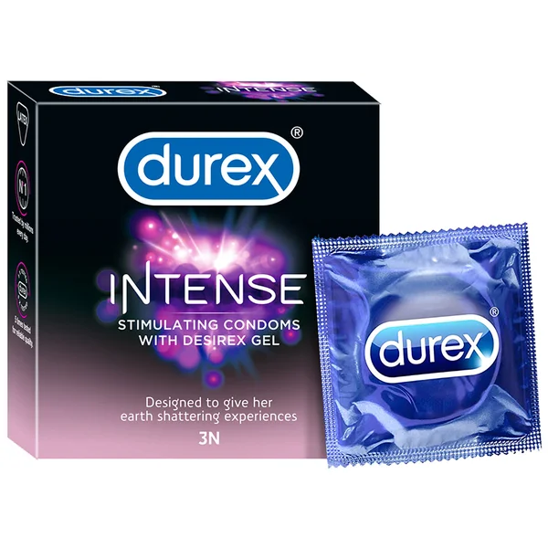 Durex Intense Condoms with Desirex Gel, 3 Count