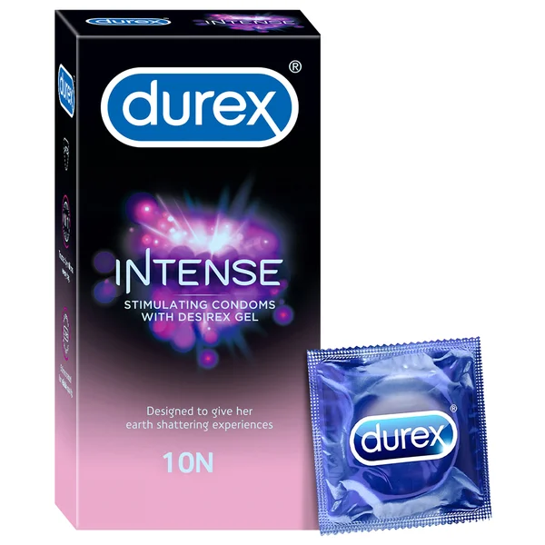 Durex Intense Condoms with Desirex Gel, 10 Count