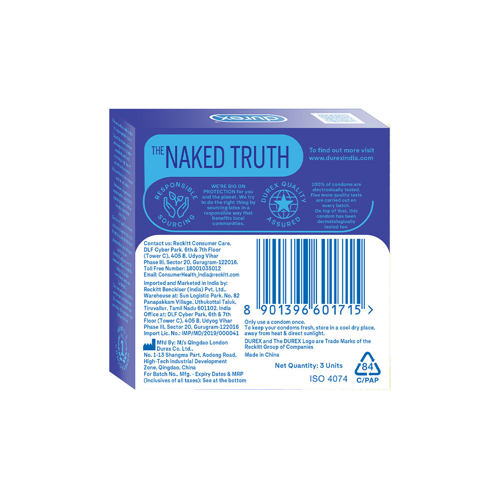 Durex Close Fit Invisible Condoms, 3 Count, Pack of 1 Durex Close Fit Invisible Condoms, 3 Count, Pack of 1