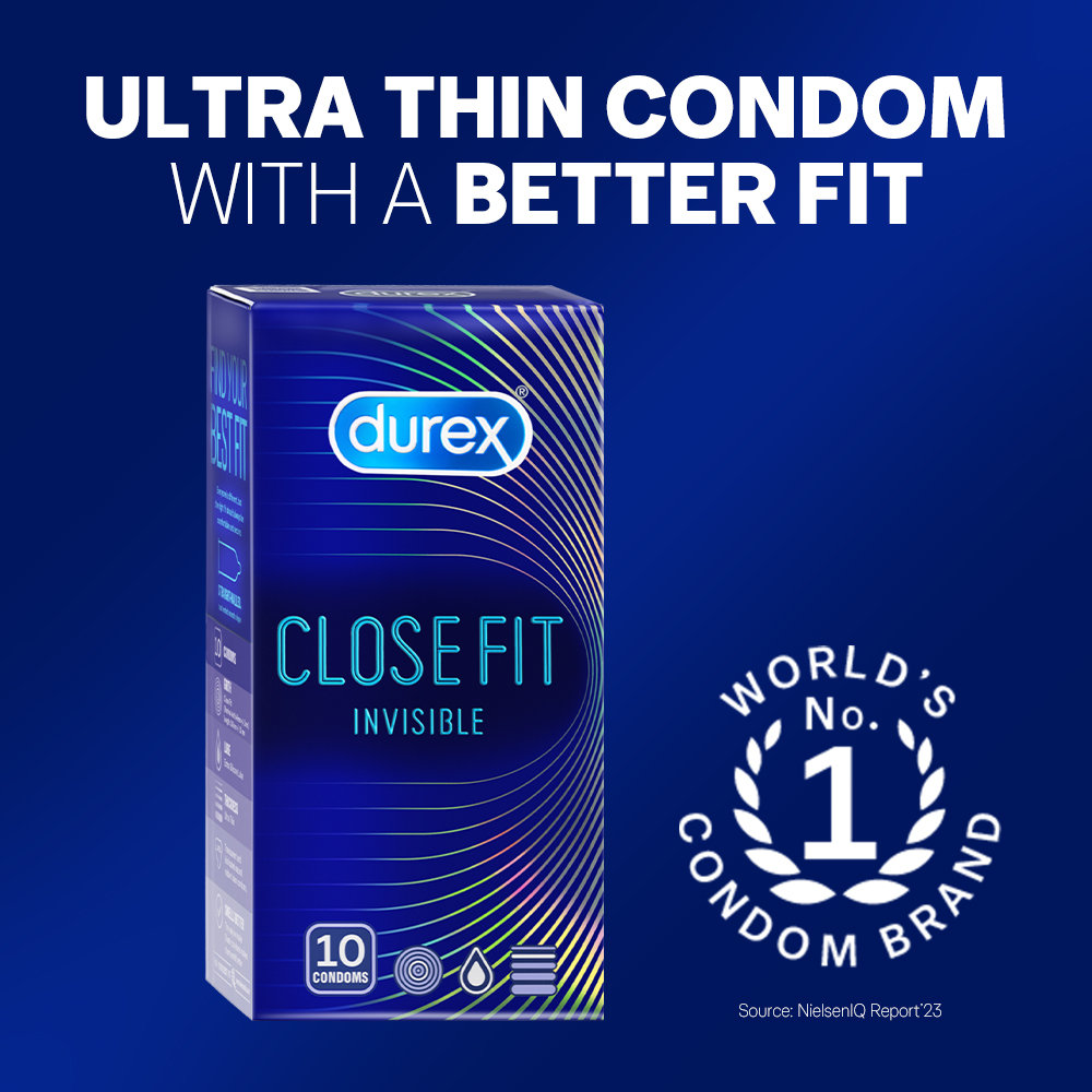 Durex Close Fit Invisible Condoms, 3 Count, Pack of 1 Durex Close Fit Invisible Condoms, 3 Count, Pack of 1